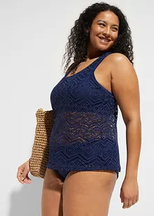Tankini (ens. 2 pces) en dentelle, bonprix