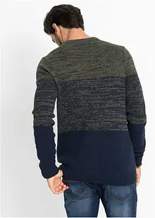 Pull en coton mélangé, coupe ventre confort, bonprix