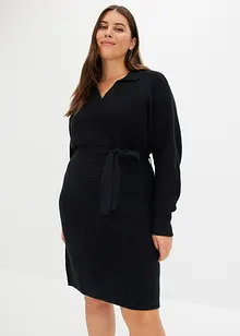 Robe en maille à col polo, bonprix