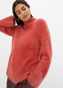 Federgarn-Pullover mit weiten Ärmeln, Boxy-Fit, bonprix