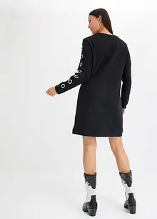 Robe sweat avec œillets, bonprix