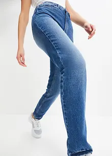 Jean droit taille haute, peu stretch, bonprix