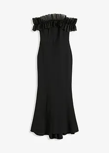 Carmen-Kleid aus strukturiertem Crêpe, bonprix
