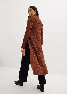 Langer Strickmantel aus Zopfstrick, bonprix