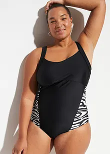 Maillot 1 pièce sculptant en polyamide recyclé, maintien modéré, bonprix