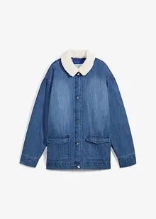 Veste en jean à col peluche, rembourré, bonprix