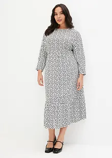 Robe midi en crêpe texturé, bonprix