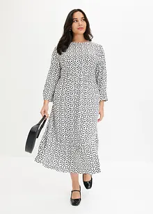 Robe midi en crêpe texturé, bonprix