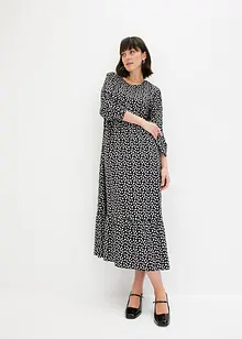 Robe midi en crêpe texturé, bonprix