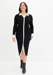 Robe en maille à col polo, bonprix