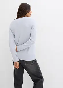 Strickpullover mit V-Ausschnitt, Langarm, bonprix