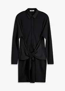 Hemdblusenkleid mit Knotendetail, bonprix