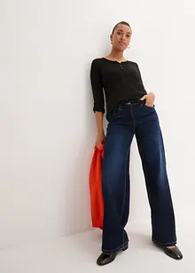 Shirt mit Knopfleiste aus reiner Bio-Baumwolle, bonprix