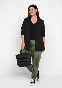 Langarm Bluse mit V-Ausschnitt aus fließender Viskose, bonprix