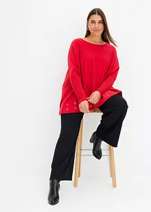 Pull poncho à œillets, bonprix