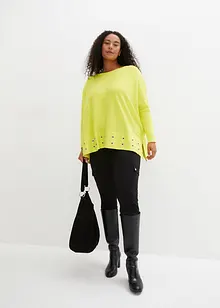 Pull poncho à œillets, bonprix