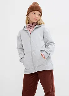 Kapuzen-Sweatjacke aus weichem Bio-Baumwoll-Mix, bonprix