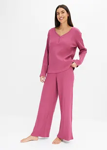 Pyjama en jersey gaufré, bonprix