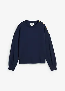 Sweatshirt mit Knöpfen, bonprix