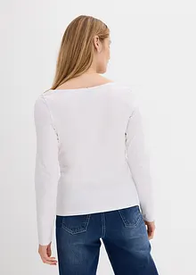 Langarmshirt mit Herzausschnitt, bonprix