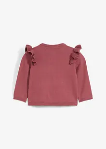 Gilet en maille fine à volants, bonprix
