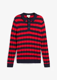 Zopfstrick-Pullover mit Polokragen, bonprix