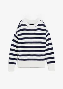 Pull boxy en maille ajourée, bonprix