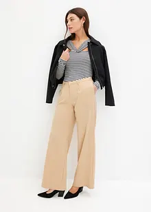 T-shirt manches longues avec détail sur le décolleté, bonprix