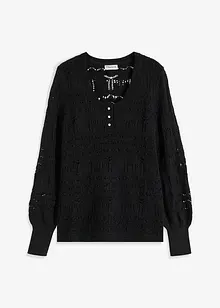 Pull en maille ajourée, bonprix