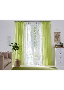 Gardine mit floralem Druck mit recyceltem Polyester (1er Pack), bonprix