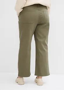 Pantalon en twill de coton élastiqué, bonprix