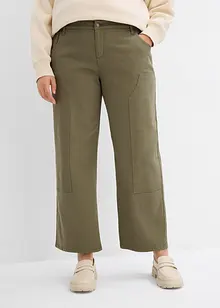 Pantalon en twill de coton élastiqué, bonprix