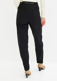 Pantalon barrel en twill à ceinture, bonprix