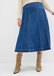 Jupe midi en jean, bonprix