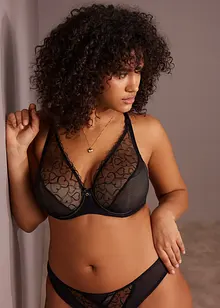 Soutien-gorge à coques et armatures orné de broderies, bonprix