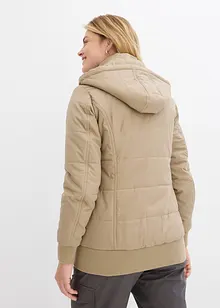 Outdoorjacke mit Lederimitat-Details, bonprix