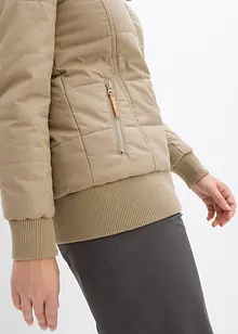 Outdoorjacke mit Lederimitat-Details, bonprix