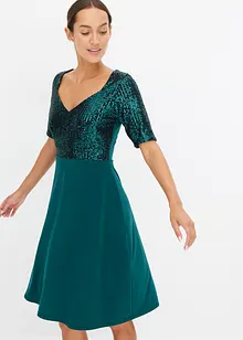 Robe courte à sequins, bonprix