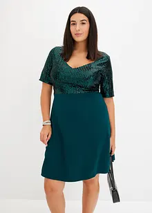 Robe courte à sequins, bonprix