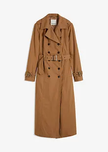 Trench-coat long ceinturé à la taille, bonprix