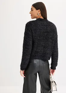 Gilet oversize en maille à fil ruban, bonprix