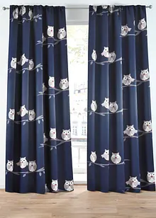 Verdunkelungsvorhang mit Eulen Druck mit recyceltem Polyester (1er Pack), bonprix