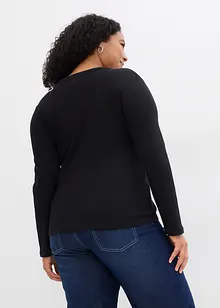 Lot de 2 T-shirts côtelés, bonprix