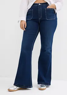 Jean bootcut taille haute, extensible, bonprix