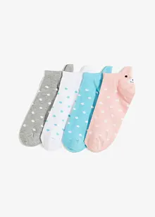 Lot de 4 paires de chaussettes courtes, avec coton, bonprix