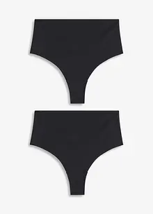 Lot de 2 strings sculptants sans coutures, maintien léger, bonprix