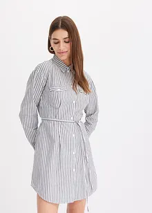 Robe chemise en popeline rayée, bonprix