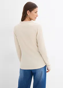 Langarmshirt aus strukturiertem Crepé, bonprix