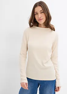 Langarmshirt aus strukturiertem Crepé, bonprix