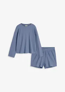 Oversized Loungewear Shorty Hausanzug aus Waffeljersey, bonprix